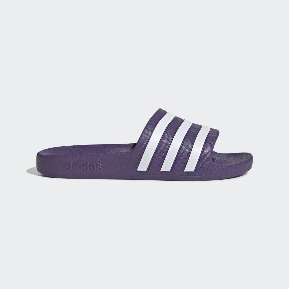 Adidas Women's Adilette Aqua Slides Purple/White/Purple Ireland EG1604